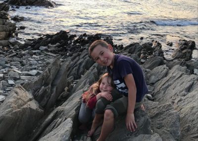 Siblings and sunset