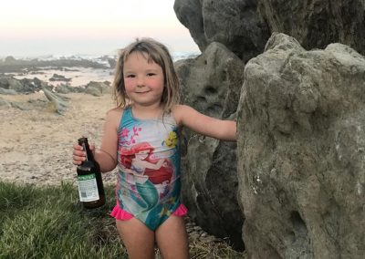 "Take a photo of me holding dad's beer"