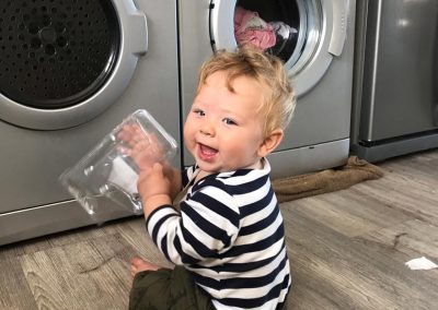Helping in the kitchen