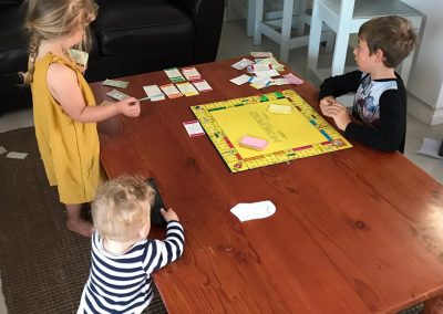 We played a lot of Monopoly